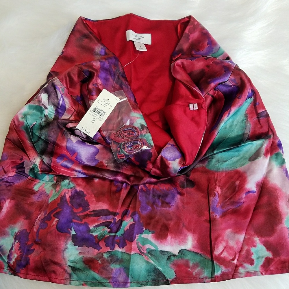 Ann Taylor Loft Floral Tube Top Size 8